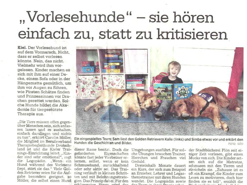 Vorlesehunde - Kieler Express 25.6.2016