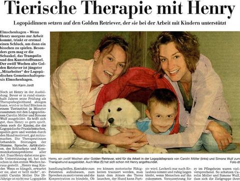 Tierische Therapie mit Henry