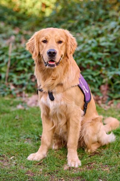 Miriam Schmidt mit Therapiehund Pelle