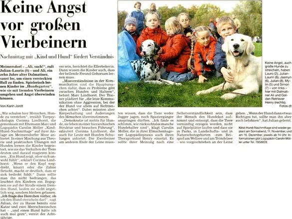 Keine Angst vor großen Vierbeinern Keine Angst vor großen Vierbeinern Artikel